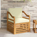 Canapea de exterior Lemn de acacia solid și poliester natural - WALTI WALTI