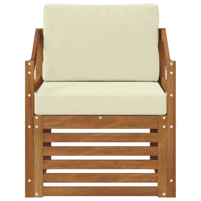 Canapea de exterior Lemn de acacia solid și poliester natural - WALTI WALTI