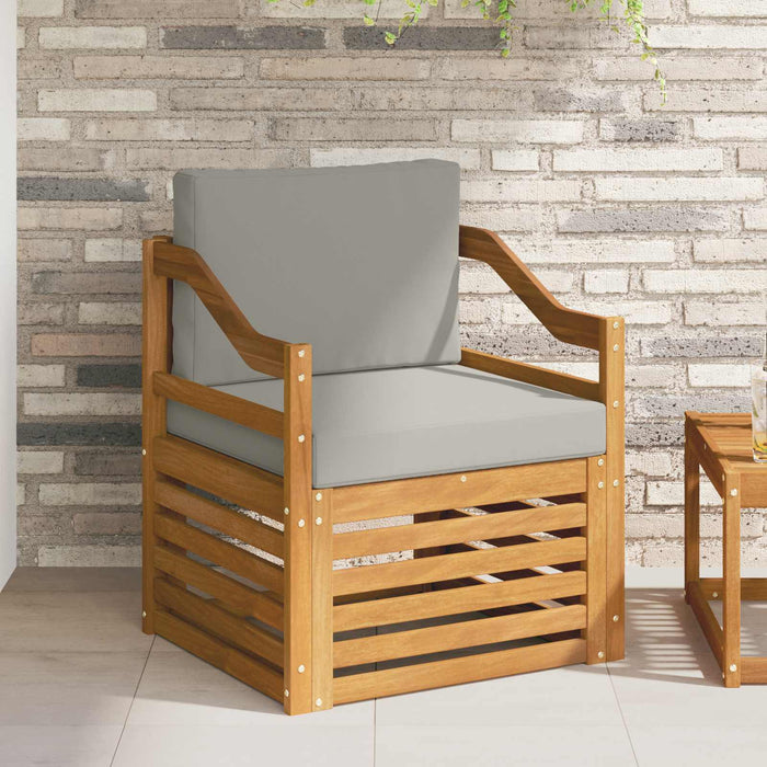 Canapea de exterior Lemn de acacia solid și poliester natural - WALTI WALTI