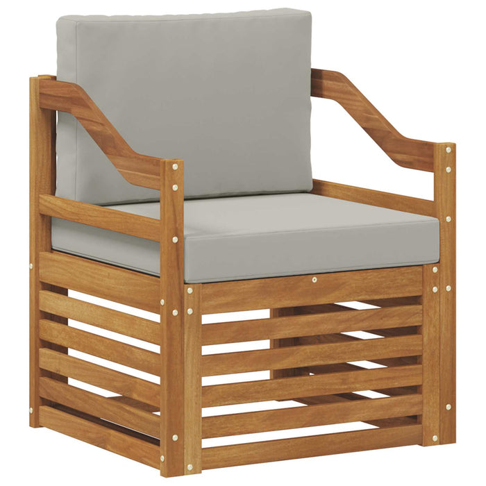Canapea de exterior Lemn de acacia solid și poliester natural - WALTI WALTI