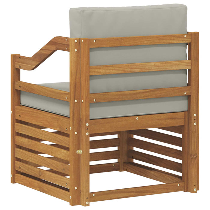 Canapea de exterior Lemn de acacia solid și poliester natural - WALTI WALTI
