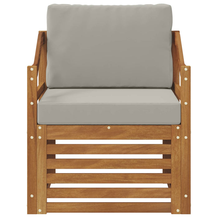 Canapea de exterior Lemn de acacia solid și poliester natural - WALTI WALTI