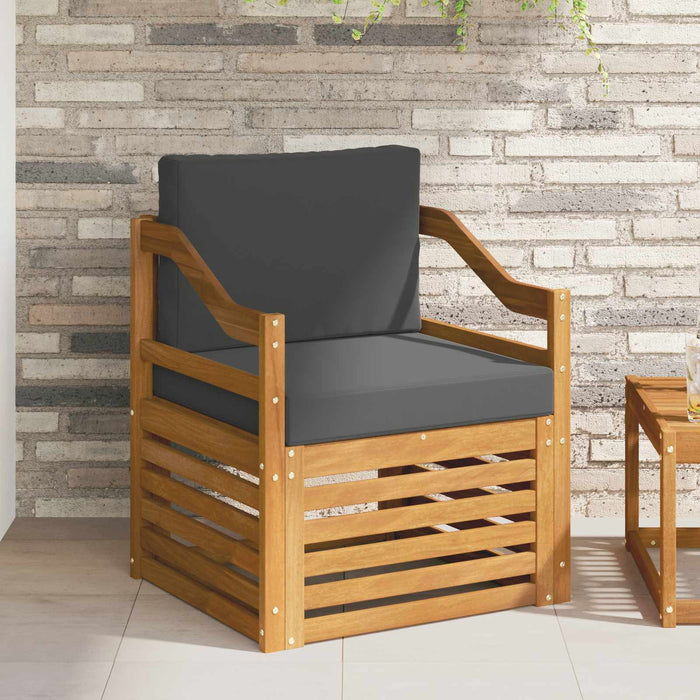 Canapea de exterior Lemn de acacia solid și poliester natural - WALTI WALTI