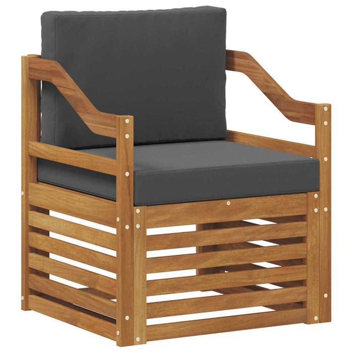 Canapea de exterior Lemn de acacia solid și poliester natural - WALTI WALTI