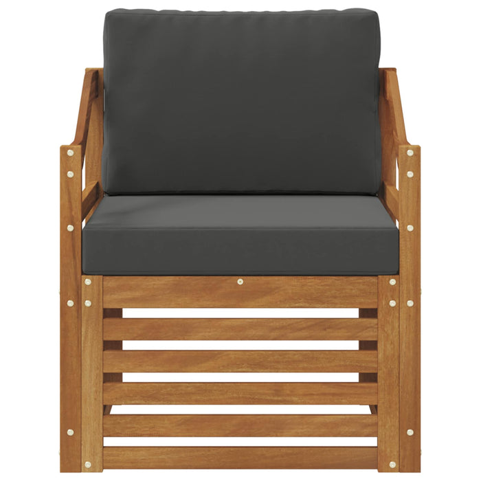 Canapea de exterior Lemn de acacia solid și poliester natural - WALTI WALTI