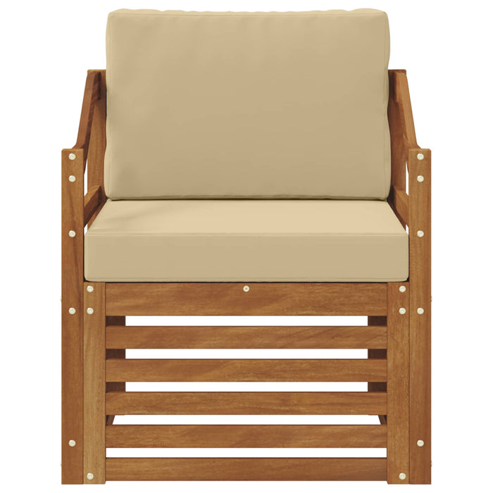 Canapea de exterior Lemn de acacia solid și poliester natural - WALTI WALTI