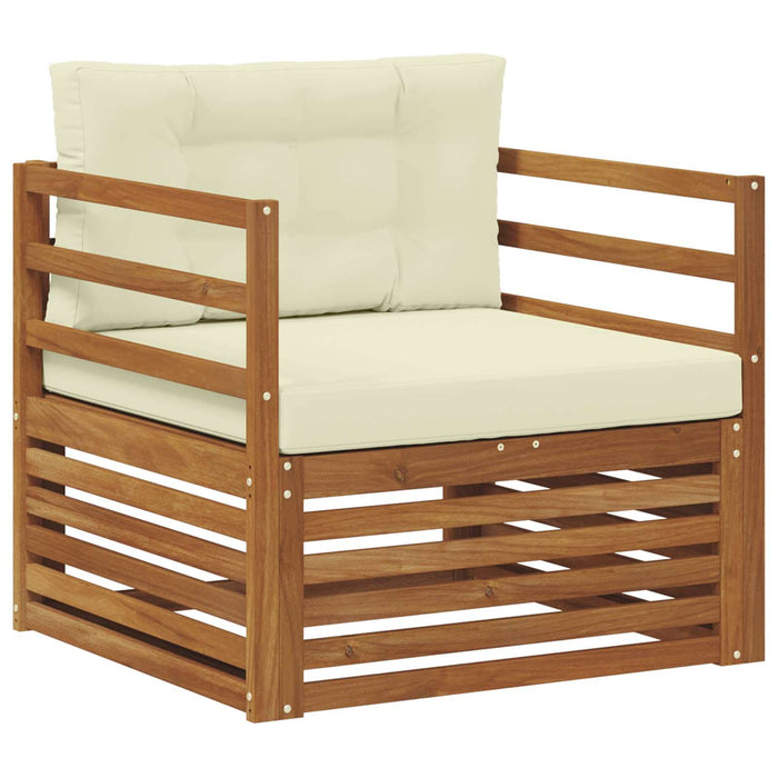 Sofa cu Brațe Lemn de acacia solid și poliester natural - WALTI WALTI
