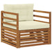 Sofa cu Brațe Lemn de acacia solid și poliester natural - WALTI WALTI