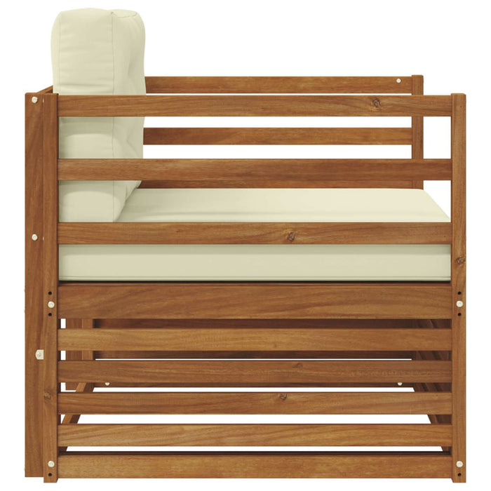 Sofa cu Brațe Lemn de acacia solid și poliester natural - WALTI WALTI