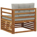 Sofa cu Brațe Lemn de acacia solid și poliester natural - WALTI WALTI