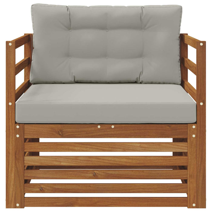 Sofa cu Brațe Lemn de acacia solid și poliester natural - WALTI WALTI