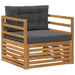 Sofa cu Brațe Lemn de acacia solid și poliester natural - WALTI WALTI