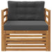 Sofa cu Brațe Lemn de acacia solid și poliester natural - WALTI WALTI