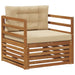 Sofa cu Brațe Lemn de acacia solid și poliester natural - WALTI WALTI