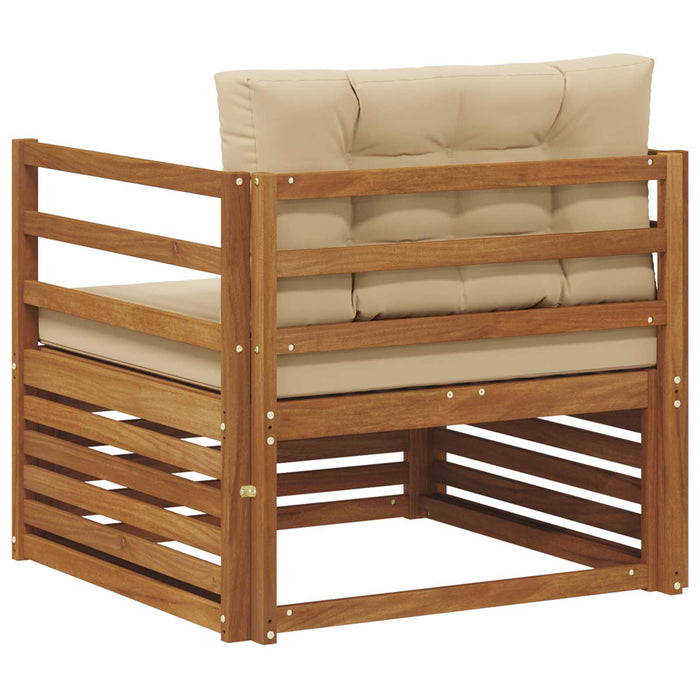 Sofa cu Brațe Lemn de acacia solid și poliester natural - WALTI WALTI