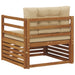 Sofa cu Brațe Lemn de acacia solid și poliester natural - WALTI WALTI