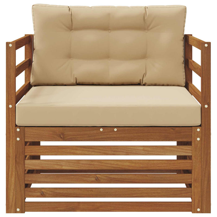 Sofa cu Brațe Lemn de acacia solid și poliester natural - WALTI WALTI