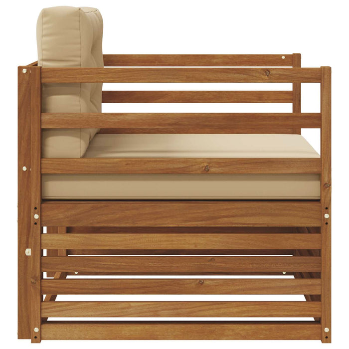 Sofa cu Brațe Lemn de acacia solid și poliester natural - WALTI WALTI