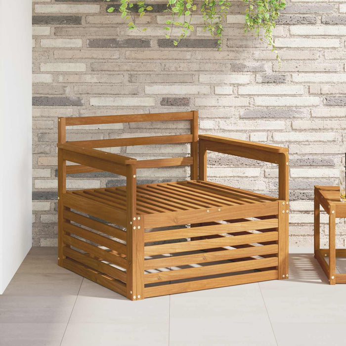 2 Bucată Sofa cu Brațe Lemn Solid de Acacia natural - WALTI WALTI