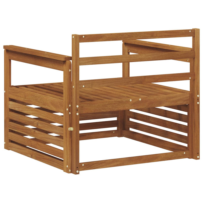 2 Bucată Sofa cu Brațe Lemn Solid de Acacia natural - WALTI WALTI