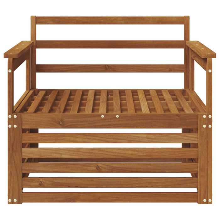 2 Bucată Sofa cu Brațe Lemn Solid de Acacia natural - WALTI WALTI