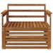 2 Bucată Sofa cu Brațe Lemn Solid de Acacia natural - WALTI WALTI