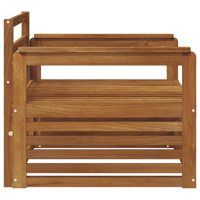 2 Bucată Sofa cu Brațe Lemn Solid de Acacia natural - WALTI WALTI