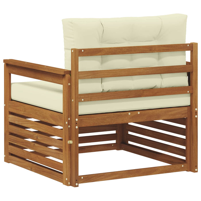 Sofa cu Brațe Lemn de acacia solid și poliester natural - WALTI WALTI