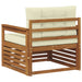 Sofa cu Brațe Lemn de acacia solid și poliester natural - WALTI WALTI