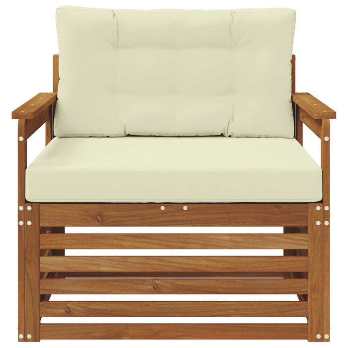 Sofa cu Brațe Lemn de acacia solid și poliester natural - WALTI WALTI