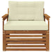 Sofa cu Brațe Lemn de acacia solid și poliester natural - WALTI WALTI