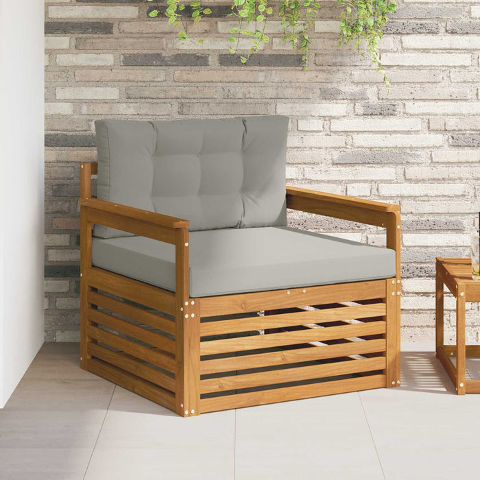 Sofa cu Brațe Lemn de acacia solid și poliester natural - WALTI WALTI