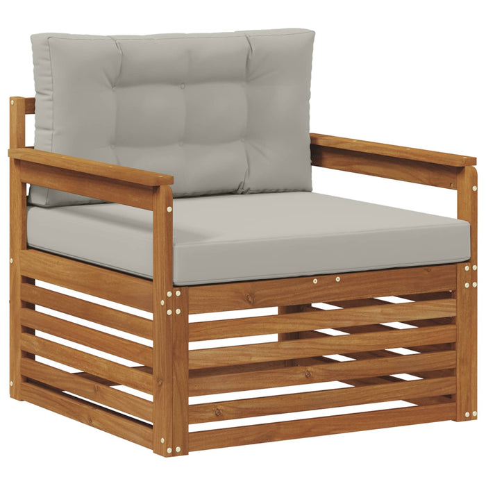 Sofa cu Brațe Lemn de acacia solid și poliester natural - WALTI WALTI