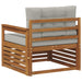 Sofa cu Brațe Lemn de acacia solid și poliester natural - WALTI WALTI