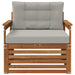 Sofa cu Brațe Lemn de acacia solid și poliester natural - WALTI WALTI