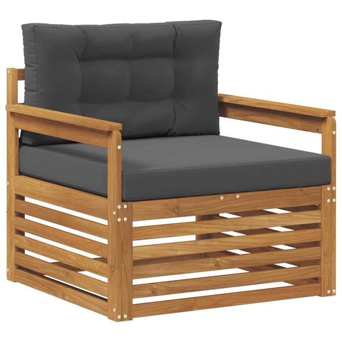 Sofa cu Brațe Lemn de acacia solid și poliester natural - WALTI WALTI