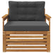 Sofa cu Brațe Lemn de acacia solid și poliester natural - WALTI WALTI