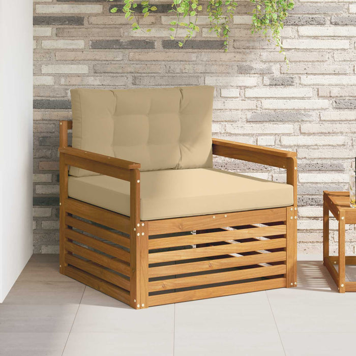Sofa cu Brațe Lemn de acacia solid și poliester natural - WALTI WALTI