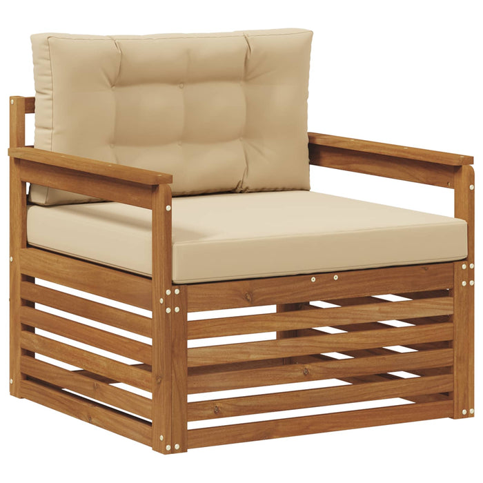 Sofa cu Brațe Lemn de acacia solid și poliester natural - WALTI WALTI