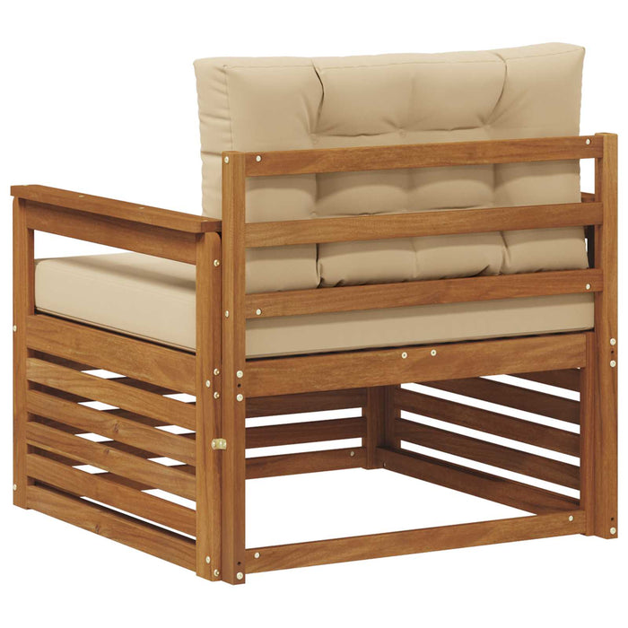 Sofa cu Brațe Lemn de acacia solid și poliester natural - WALTI WALTI