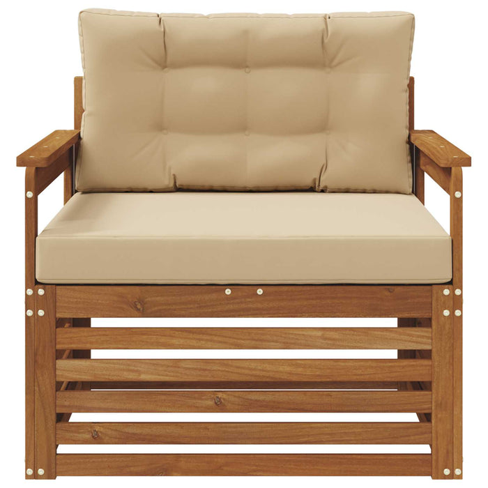 Sofa cu Brațe Lemn de acacia solid și poliester natural - WALTI WALTI