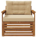Sofa cu Brațe Lemn de acacia solid și poliester natural - WALTI WALTI