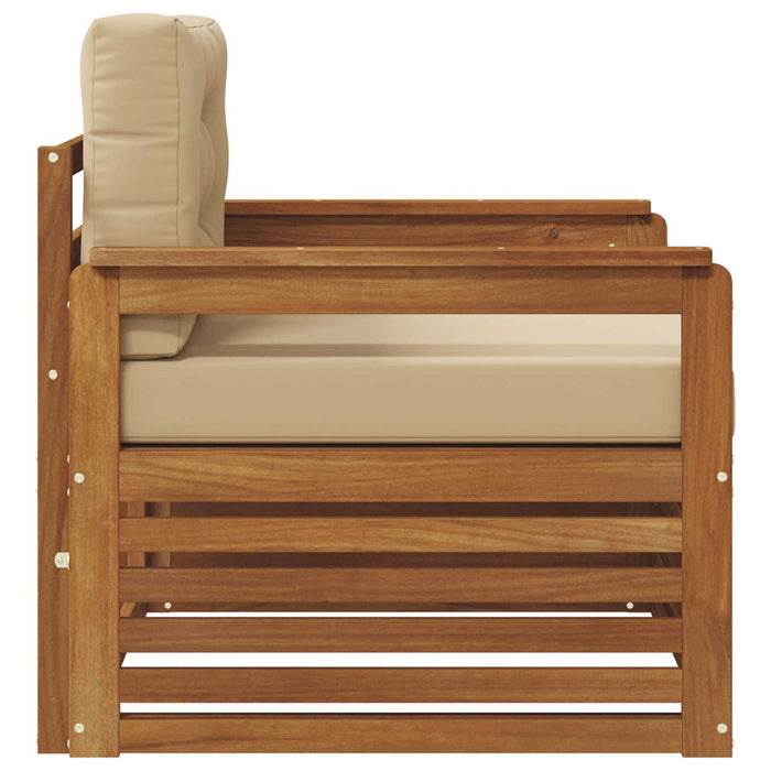 Sofa cu Brațe Lemn de acacia solid și poliester natural - WALTI WALTI