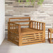 2 Bucată Sofa cu Brațe Lemn Solid de Acacia natural - WALTI WALTI
