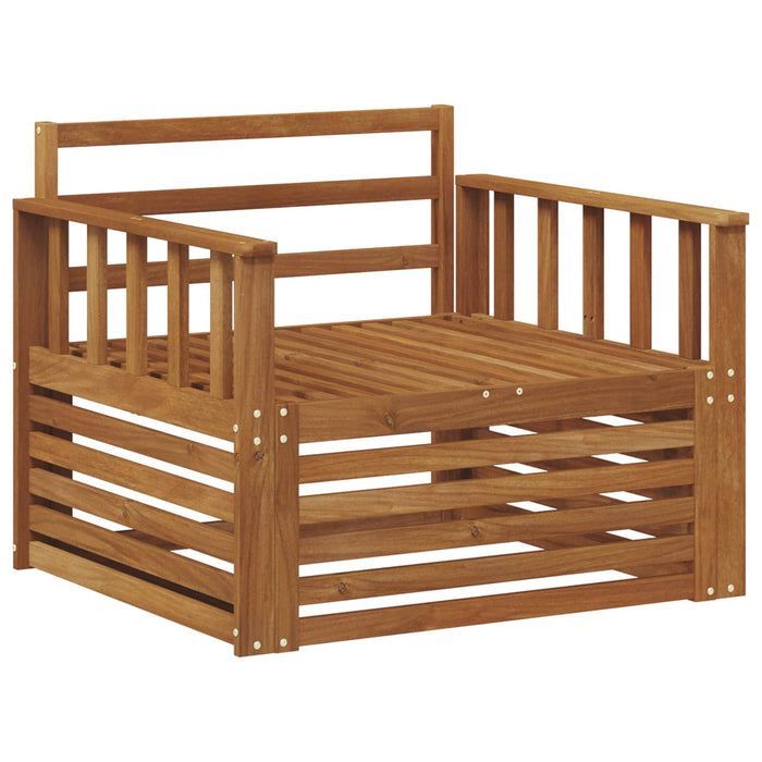 2 Bucată Sofa cu Brațe Lemn Solid de Acacia natural - WALTI WALTI