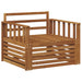 2 Bucată Sofa cu Brațe Lemn Solid de Acacia natural - WALTI WALTI