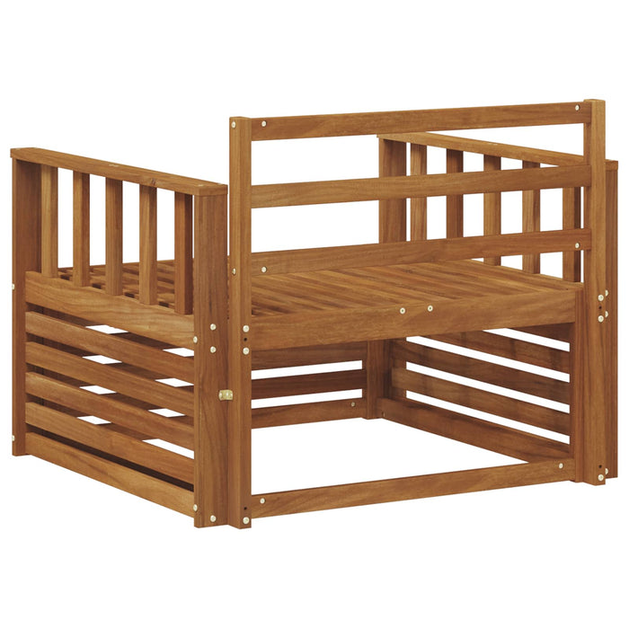 2 Bucată Sofa cu Brațe Lemn Solid de Acacia natural - WALTI WALTI