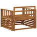 2 Bucată Sofa cu Brațe Lemn Solid de Acacia natural - WALTI WALTI