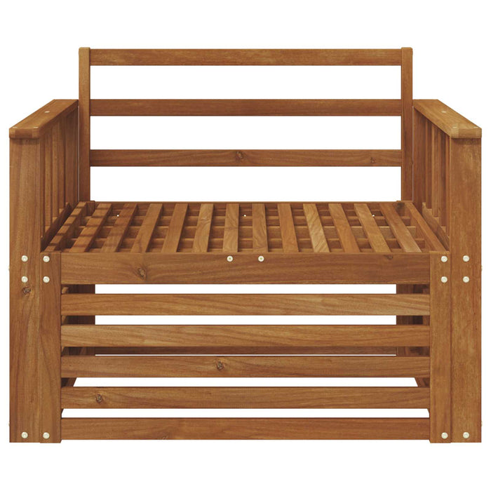 2 Bucată Sofa cu Brațe Lemn Solid de Acacia natural - WALTI WALTI
