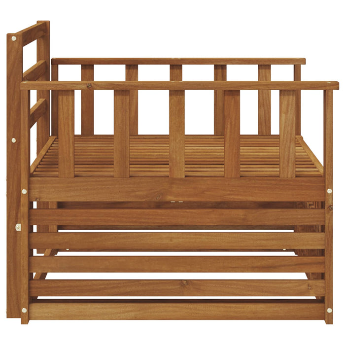 2 Bucată Sofa cu Brațe Lemn Solid de Acacia natural - WALTI WALTI